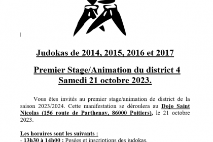 21/10/2023 - Animation Mini-Poussins et Poussins sur Poitiers